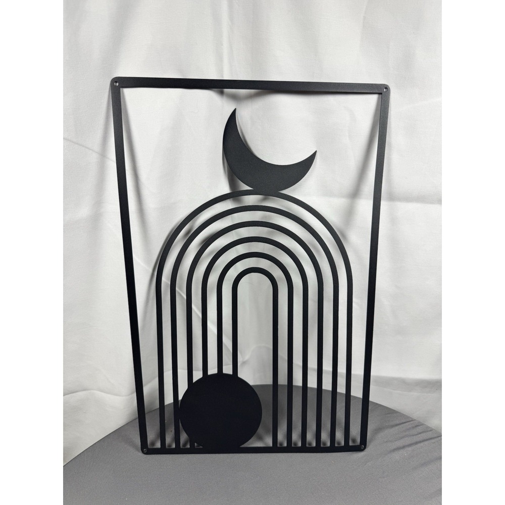 Set‎ Of 3 Black Metal Boho Wall Art - Picture 3 of 5